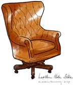 Tufted Wingback Executive Chair Oversized