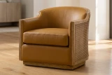K1178 Italian Ochre Pebble shown on Swivel Chair