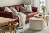 K1219 Hearth Red shown on Modern Couch & Living Room