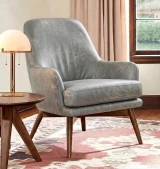 DKT#16 Smoke Rings Leather shown on Modern Reading Chair