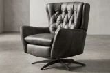 JAZZ#6 Alley Cat Leather shown on Swivel Chair