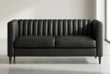 K1329 Rich Black Pebble shown on Moody Sofa