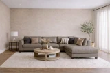 K1412 Fogbound shown on Modern Sofa