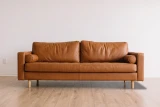 UL#5 Tucson Spice Leather shown on Modern Leather Sofa