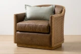 NT#1 Sierra Nevada Leather shown on Swivel Chair