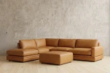 UL#13 Chicago Camel Leather shown on Modern Sectional