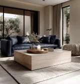 MT#2 Licorice Leather shown on Modern Sofa