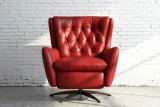 ES#7 True Red Leather shown on Swivel Chair
