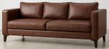 MT#6 Apple Butter Leather shown on Leather Sofa