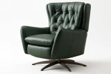 ES#25 Hunter Green Leather shown on Swivel Chair