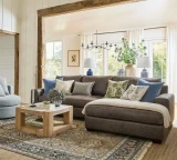 DKT#4 Winter Prairie Leather shown on Farm House Sectional