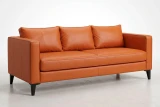 EO#9 Tiger Leather shown on Leather Sofa