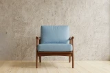 UL#33 Big Sky Leather shown on Mid Century Chairs