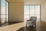 UL#4 Smoke Leather shown on Cozy Chairs