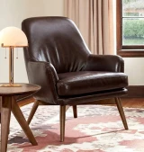 RI#17 Restoration Italia Espresso Leather shown on Modern Reading Chair