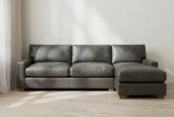 DKT#10 Storm Cloud Leather shown on Modern Sectional