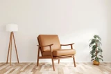 K1474 Vintage Camel shown on Mid Century Chairs