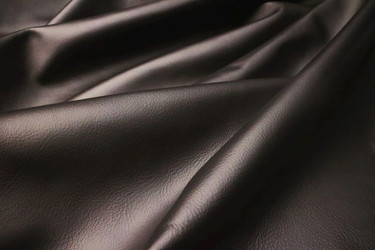 Picture of Black Beauty nappa leather for upholstery showing smooth grain