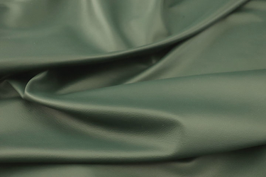 Close up of emerald green Italian leather for upholstery