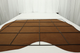 Genuine brandy leather suede displayed on a table