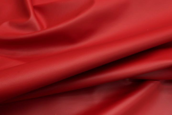Picture of Italia Dark Red nappa leather for upholstery showing smooth grain.