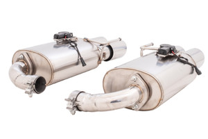 XForce Ford Mustang GT 2018 (Coupe&Convertible) Twin 3" Stainless Steel Axle-Back Exhaust System With Oval Varex Mufflers/Quad Tips (XFO-ES-FM18-VMK-ABS) XForce Ford Mustang GT 2018 (Coupe&Convertible) Twin 3" Stainless Steel Axle-Back Exhaust System With Oval Varex Mufflers/Quad Tips (XFO-ES-FM18-VMK-ABS)