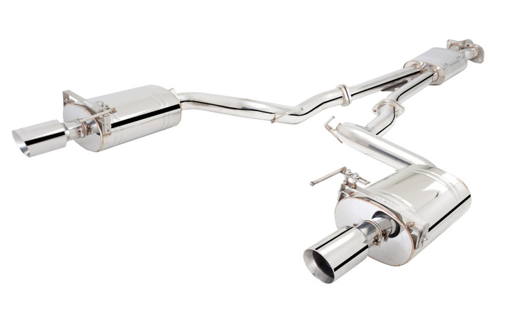 XForce Ford Mustang EcoBoost/GT Coupe/Convertible 2015-17Twin 21/2" Stainless Steel Cat-Back Exhaust System With 3" Oval Rear Mufflers (XFO-ES-FM17-02-CBS)