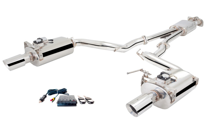 XForce Ford Mustang EcoBoost/GT Coupe/Convertible 2015-17 Twin 21/2" Stainless Steel Cat-Back Exhaust System With 3" Oval Varex Mufflers (XFO-ES-FM17-02-VMK-CBS)