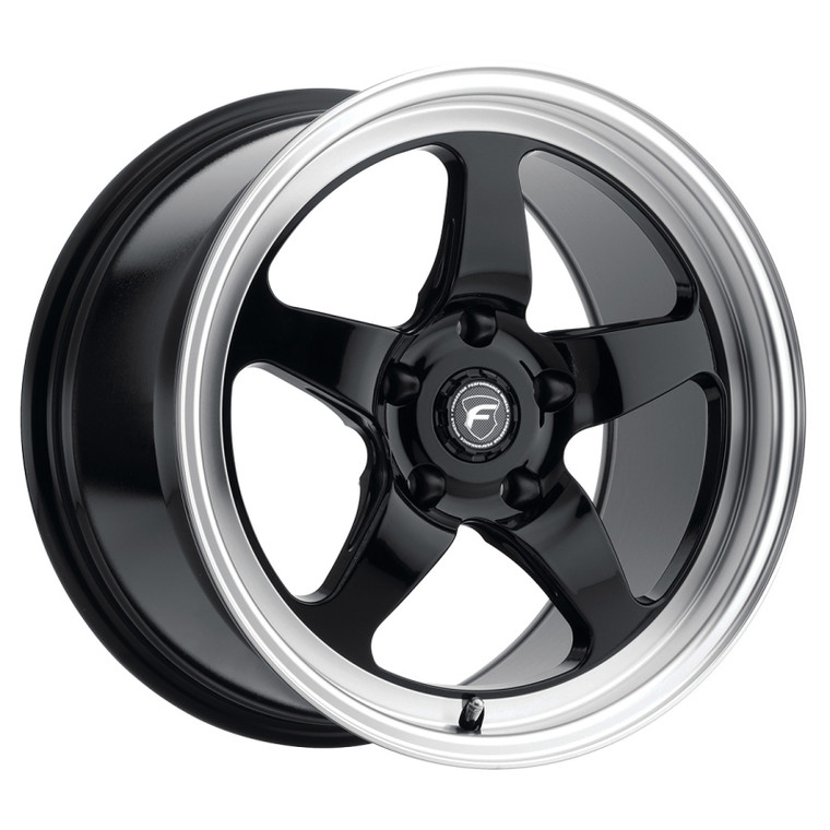 Forgestar 18x12 D5 Drag 5x120.65 ET50 BS8.5 Gloss BLK MACH 70.3 Wheel (FOR-F09182062P50)