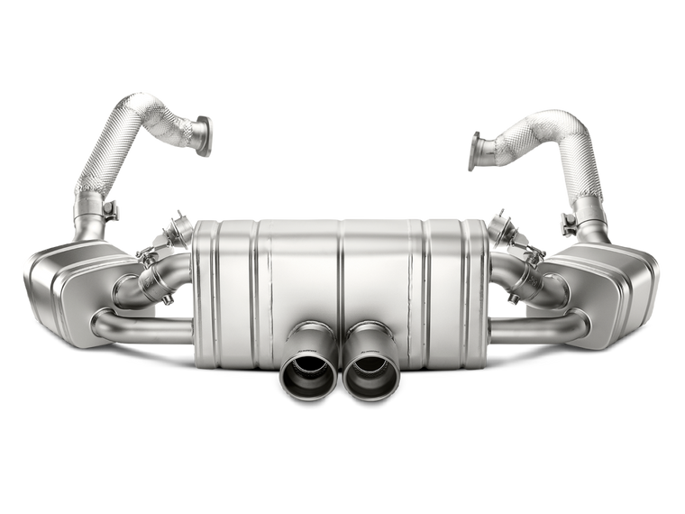Akrapovic 16-16 Porsche Boxster Spyder (981) Slip-On Line (Titanium) w/ Titanium Tips | Muffler | Paddock Performance