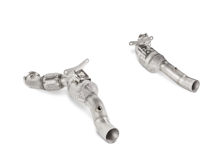 Akrapovic 16-17 Ferrari 488 GTB/488 Spyder Link Pipe Set w/ Cat (SS) | Connecting Pipes | Paddock Performance