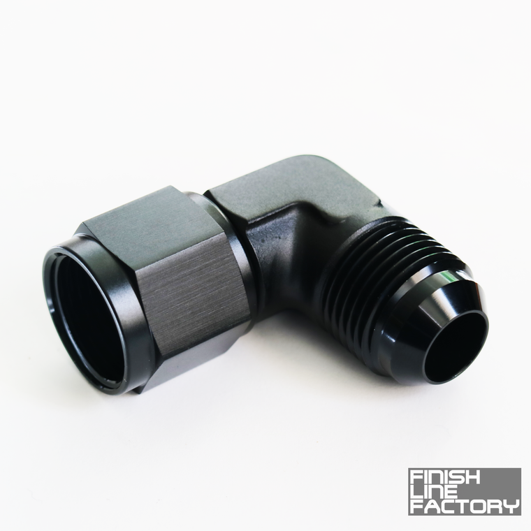 AN Male to AN Female Swivel Adapter - 90 Degree - 10 AN | Adapters - AN | Paddock Performance