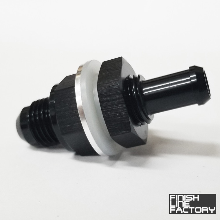 AN to Barb Fuel Cell Bulkhead - 06 AN - 5/16 Barb | Adapters - Bulkhead | Paddock Performance