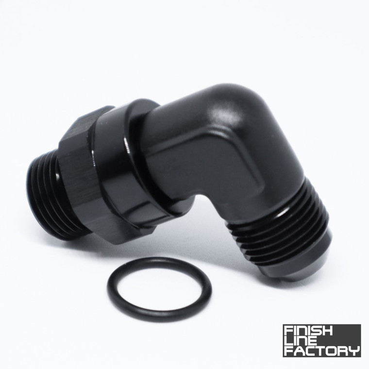 ORB Swivel to AN Adapter - 90 Degree - 12 ORB - 16 AN