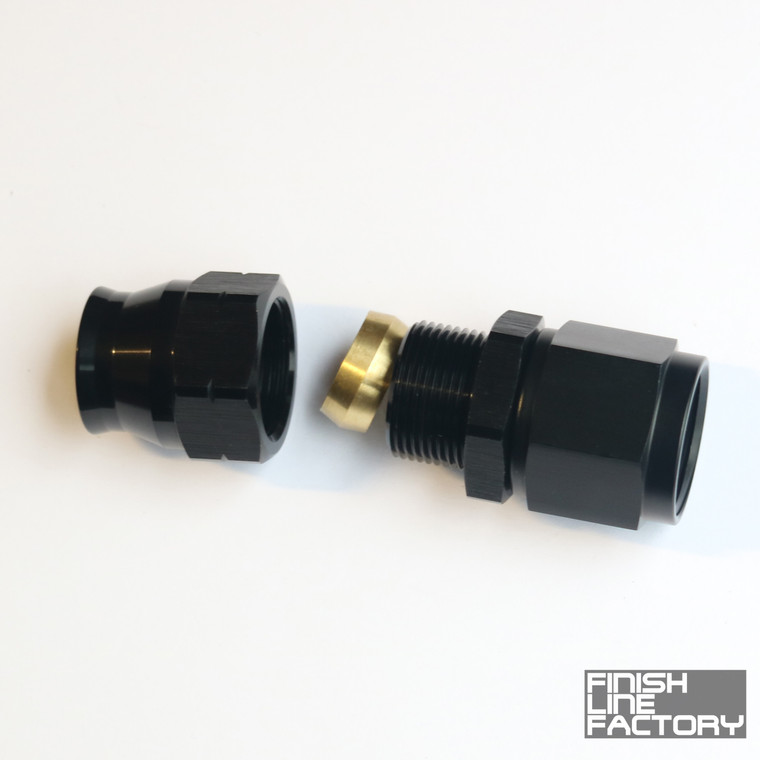 Tube to Female AN Adapter - 3/8 Tube - 06 AN | Adapters - Tube | Paddock Performance