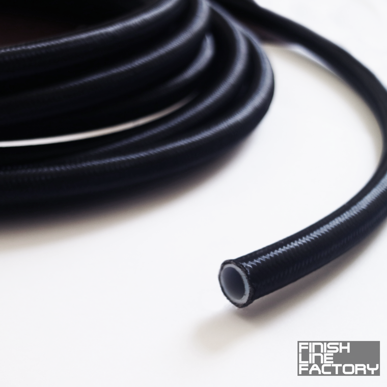 PTFE Hose w/ Braided Nylon (05 Foot Roll) - 08 AN