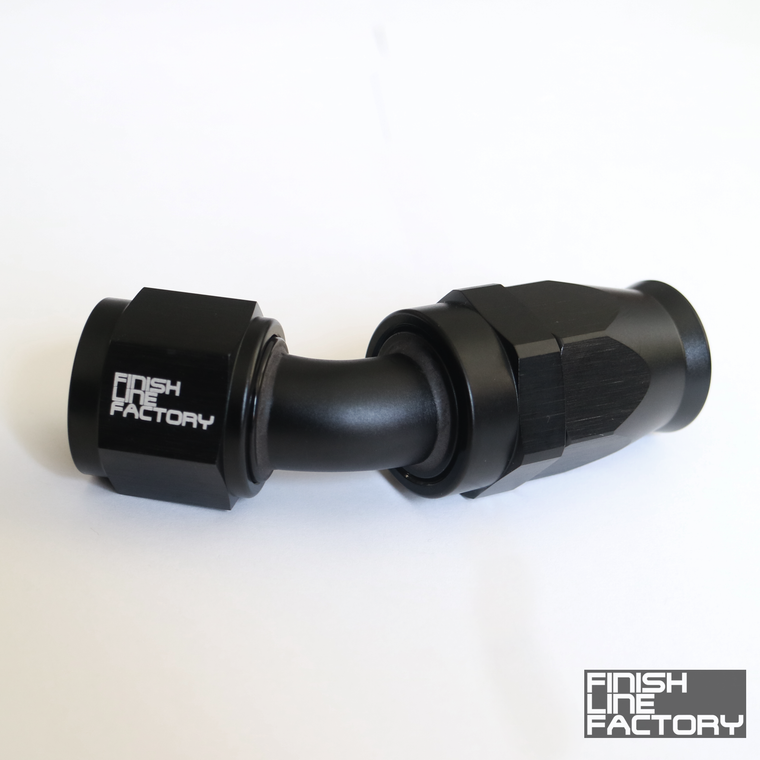 PTFE Hose End - 45 Degree AN - 08 AN | PTFE Hose Ends | Paddock Performance
