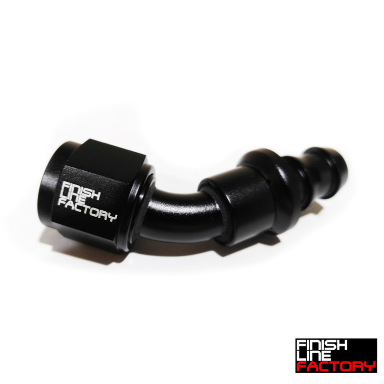 45 Degree Push Lock Hose End - 08 AN | Push Lock Hose Ends | Paddock Performance