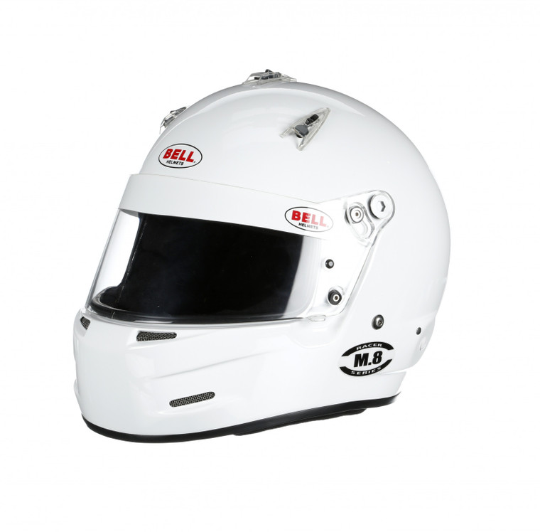 Bell M8 Racing Helmet-White Size 2X Extra Large (BEL-1419A07)