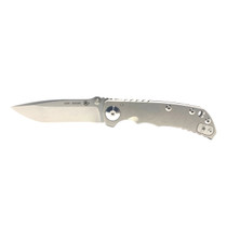 SPARTAN BLADESSHF Stonewash Drop Point Titanium Handle Folding Knife