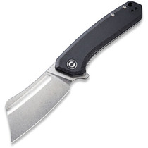 CIVIVI Mini Bullmastiff Stonewash Cleaver Black G10 Handle Folding Knife