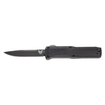 BENCHMADE Black Class Phaeton Plain Edge Black S30V Steel Aluminum Black Handle Out the Front Automatic Knife