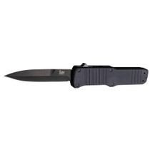 HOGUE / HK KNIVES Hadron 3.37in Black Bayonet Black Aluminum Handle Automatic Out-the-Front Knife (54020)