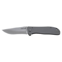 CRKT Drifter 2.9in Satin Recurve Stainless Steel Handle Folding Knife (6450S)