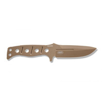 BENCHMADE Adamas 4.2in Brown Drop Point Brown Steel Handle Fixed Blade Knife (375FE-1)
