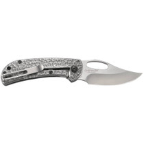 CRKT Chehalem Satin Clip Point Stainless Steel Handle Folding Knife