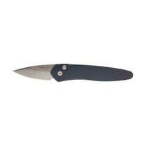 PRO-TECH Half-Breed Stonewash Spear Point Black Aluminum Handle Automatic Folding Knife