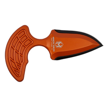 HERETIC KNIVES Sleight Modular Push Dagger Stonewash Orange Handle with Sheath Fixed Blade Knife