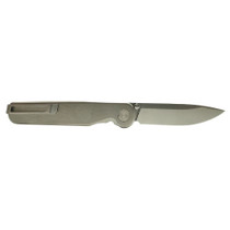 TACTILE KNIFE CO Rockwall Stonewash Drop Point Gray Folding Knife