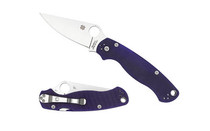 SPYDERCO Paramilitary 2 3.4in Satin Clip Point Dark Blue G-10 Handle Folding Knife (C81GPDBL2)